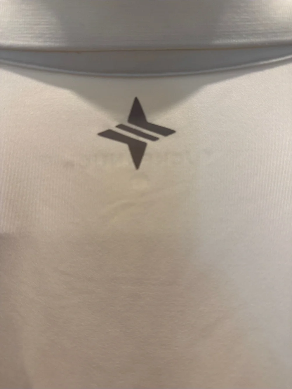Tuckernuck Tuck Sport White Puff-Sleeve Polo Blouse Small
